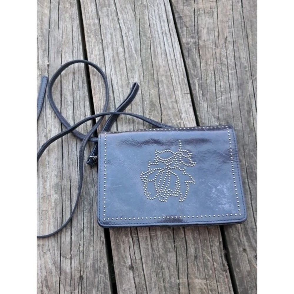 NW0T $189 PATRICIA NASH LANZA Crossbody Studded Distressed gray J9